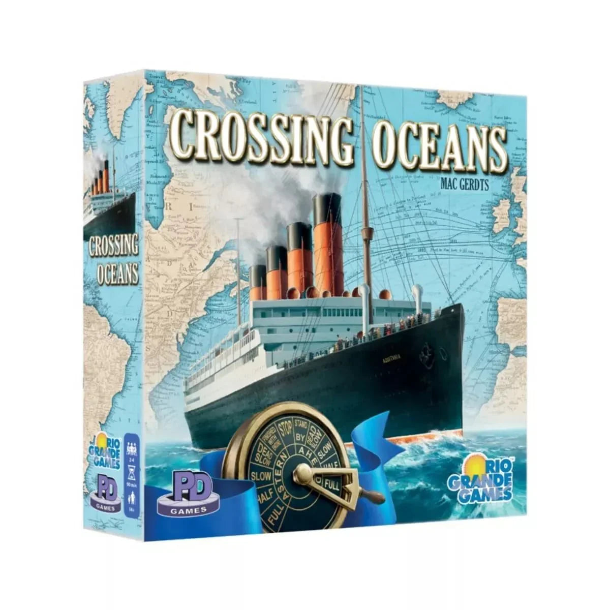ボードゲーム Crossing Oceans Rio Grande Games 19世紀海運会社オーナー戦略艦隊構築北大西洋貿易ネットワーク拡大蒸気船獲得経済戦略航海融合60-90分プレイ