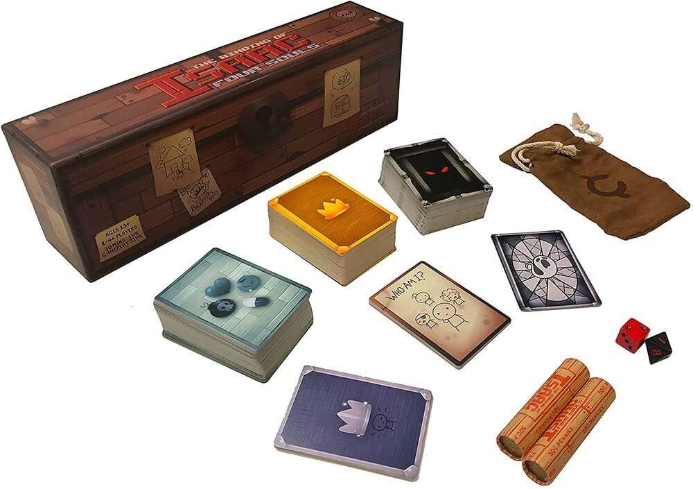 カードゲーム アイザックの伝記 Four Souls The Binding of Isaac Four Souls 公式カードゲーム Edmund McMillenデザイン 多人数参加型 戦略的 交錯する犠牲 裏切り アイテム収集 ダイスロール シリーズファン向け