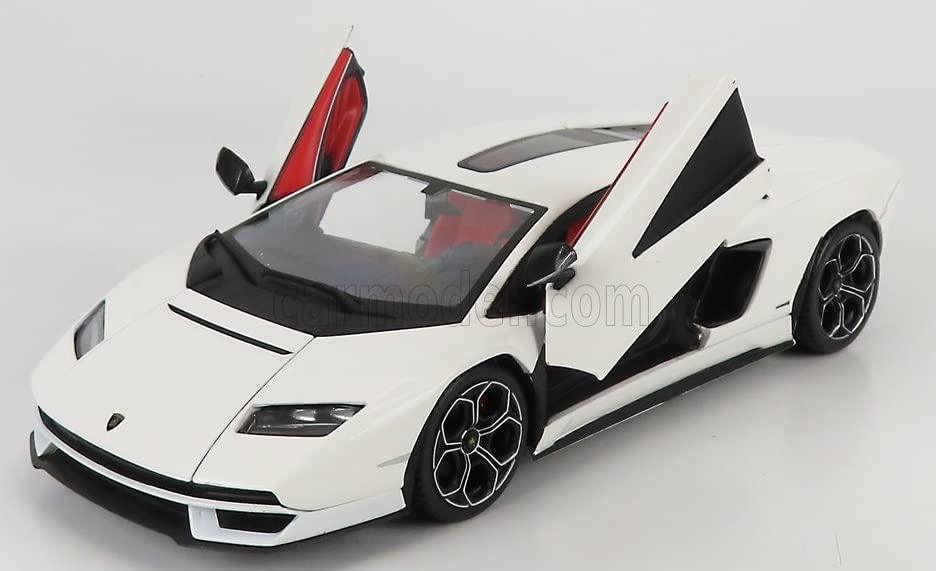 ダイキャストモデルカー ランボルギーニ カウンタック LPI 800-4 1/24スケール ランボルギーニ 洗練されたデザイン 精密なディテール 純白ボディカラー シザードア シャープなエッジ くさび形シルエット リアスラット ディフューザー