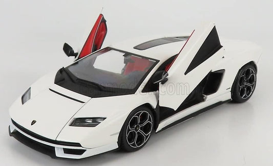 ダイキャストモデルカー ランボルギーニ カウンタック LPI 800-4 1/24スケール ランボルギーニ 洗練されたデザイン 精密なディテール 純白ボディカラー シザードア シャープなエッジ くさび形シルエット リアスラット ディフューザー