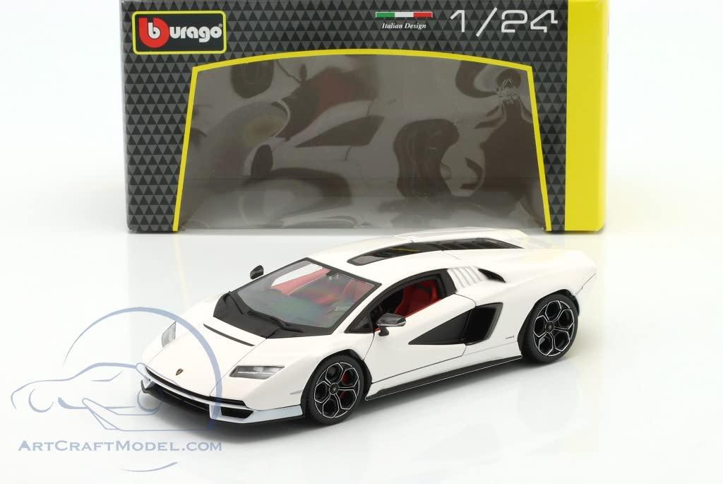 ダイキャストモデルカー ランボルギーニ カウンタック LPI 800-4 1/24スケール ランボルギーニ 洗練されたデザイン 精密なディテール 純白ボディカラー シザードア シャープなエッジ くさび形シルエット リアスラット ディフューザー
