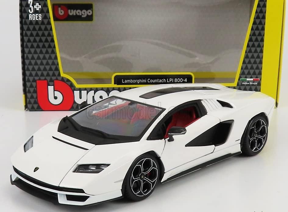 ダイキャストモデルカー ランボルギーニ カウンタック LPI 800-4 1/24スケール ランボルギーニ 洗練されたデザイン 精密なディテール 純白ボディカラー シザードア シャープなエッジ くさび形シルエット リアスラット ディフューザー