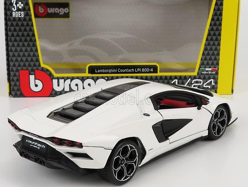 ダイキャストモデルカー ランボルギーニ カウンタック LPI 800-4 1/24スケール ランボルギーニ 洗練されたデザイン 精密なディテール 純白ボディカラー シザードア シャープなエッジ くさび形シルエット リアスラット ディフューザー