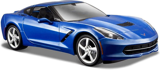 ミニカー シボレー コルベット スティングレイ 2014年モデル 1/24スケール ダイキャストモデル アメリカ代表スポーツカー リアル質感 シャープエッジボディ ディテール精密再現 5スポークアルミホイール装着 リアルタイヤ質感 コックピット再現