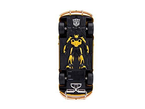 ダイキャスト ミニカー フォルクスワーゲン ビートル バンブルビー トランスフォーマー 映画シリーズ 人気キャラクター 変形モデル 1 24 スケール 精巧なディテール 鮮やか黄色 本格インテリア フィギュア付き ヒロイン チャーリー