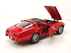 ミニカー MOTORMAX シボレー コルベット C3 1979 レッド 1/24スケール 精巧 再現 鮮やか ボディカラー 流麗 ボディライン ディテール 細部こだわり インテリア 再現度高い シート ダッシュボード 1979年式 快適性向上 洗練 デザイン パワフル