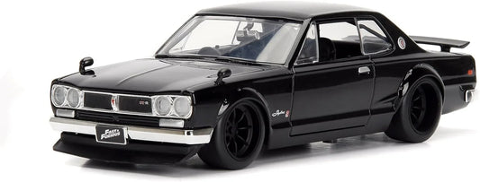 アウトレット品 ミニカー スカイライン 2000 GT-R JADATOYS 映画 ワイルドスピード シリーズ 伝説 マシン 精巧造形美 躍動感 あふれる フォルム 1／24 スケール 緻密仕上げ ディスプレイケース付き コレクター必携 日本 名車 世界的評価