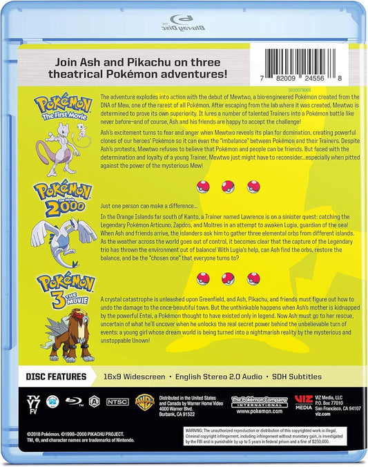 ポケモン映画 ポケモン映画1-3 Blu-ray コレクション ポケモンシリーズ 初期ポケモン映画 感動ストーリー ミュウツーの逆襲 幻のポケモンルギア爆誕 結晶塔の帝王 ENTEI 高画質1080p Blu-ray 映像美と没入感 
