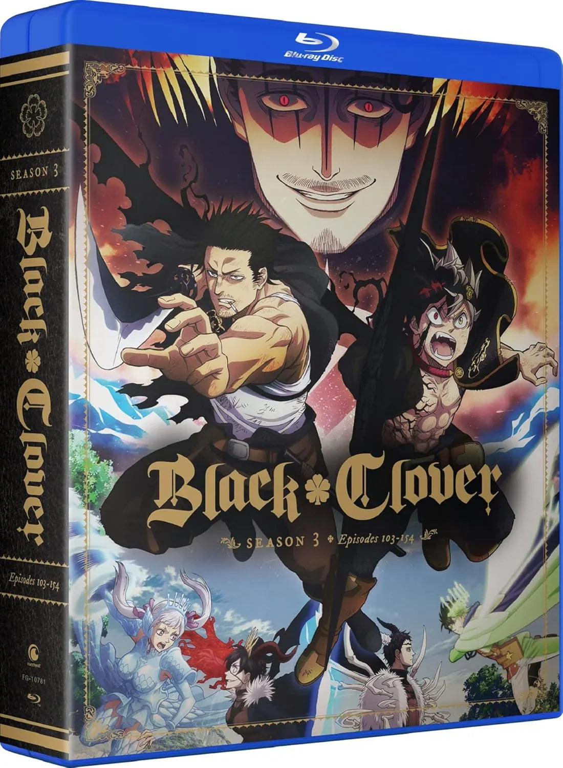 Blu-ray ブラッククローバー シーズン3 コンプリートコレクション ぴえろ制作 吉原達矢監督 2019年放送開始 1080p高画質 16対9ワイドスクリーン 全52話収録 総再生時間1275分 原作第17巻から第23巻 丁寧アニメ化 特典映像多数