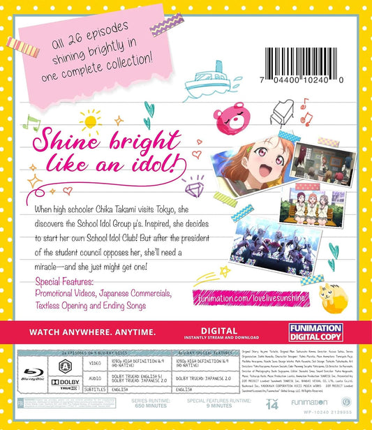アニメ ブルーレイ Love Live Sunshine The Complete Series Aqours スクールアイドル アニメーション 静岡県沼津市内浦舞台 高画質1080p HD 鮮明映像4枚組 全26話 TV14レーティング特典映像付き 北米輸入版 Blu-ray
