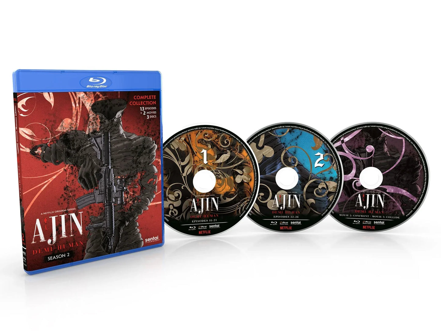 Blu-ray 亜人 Demi-Human シーズン2 永井圭 サトーの激闘 謎 解明 ダークファンタジー アクション 瀬下寛之監督 不死身 能力 死と再生 特殊能力 戦士たちの死闘 13エピソード 映画版 収録 充実内容 時代背景 