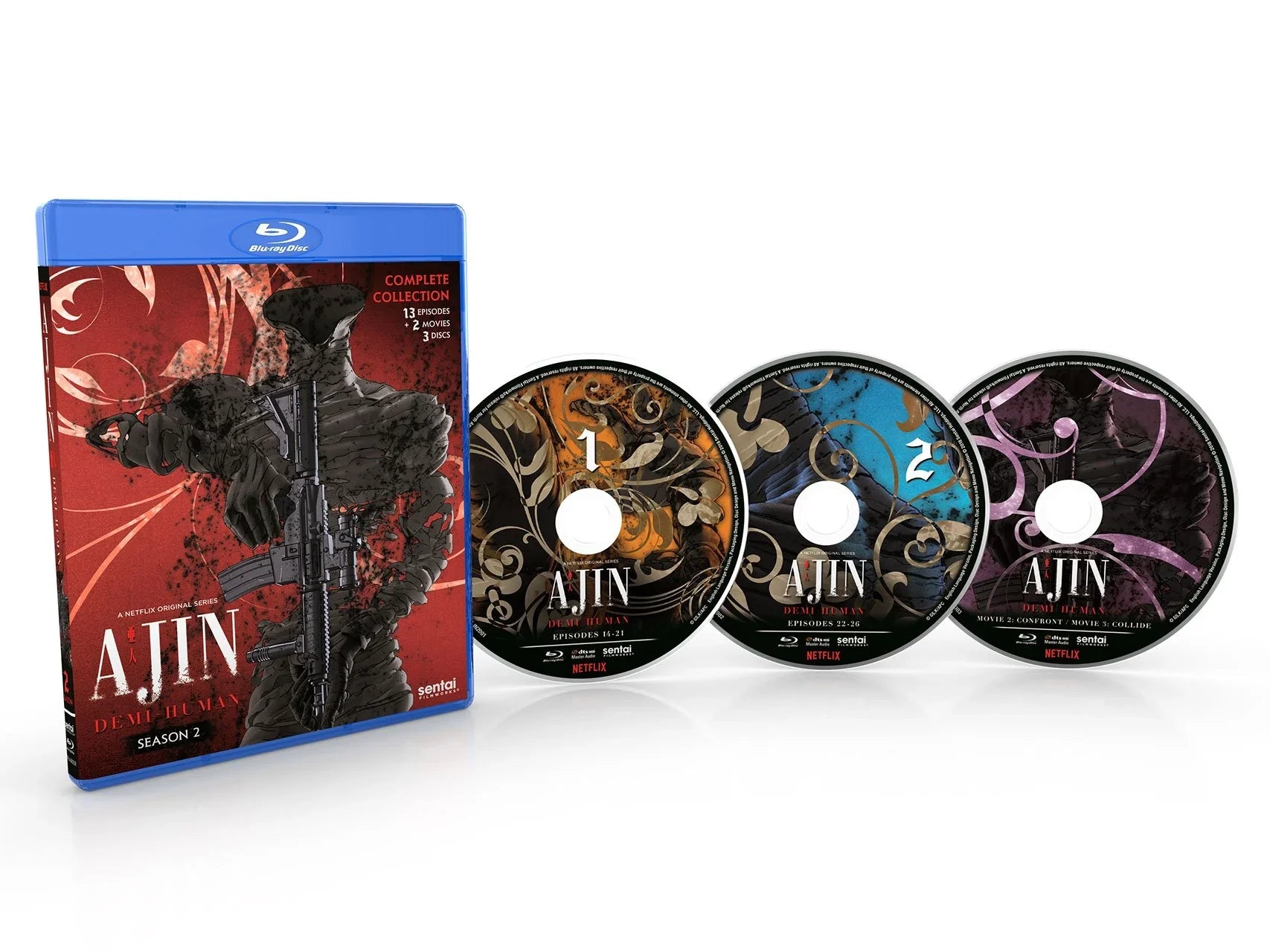 Blu-ray 亜人 Demi-Human シーズン2 永井圭 サトーの激闘 謎 解明 ダークファンタジー アクション 瀬下寛之監督 不死身 能力 死と再生 特殊能力 戦士たちの死闘 13エピソード 映画版 収録 充実内容 時代背景 