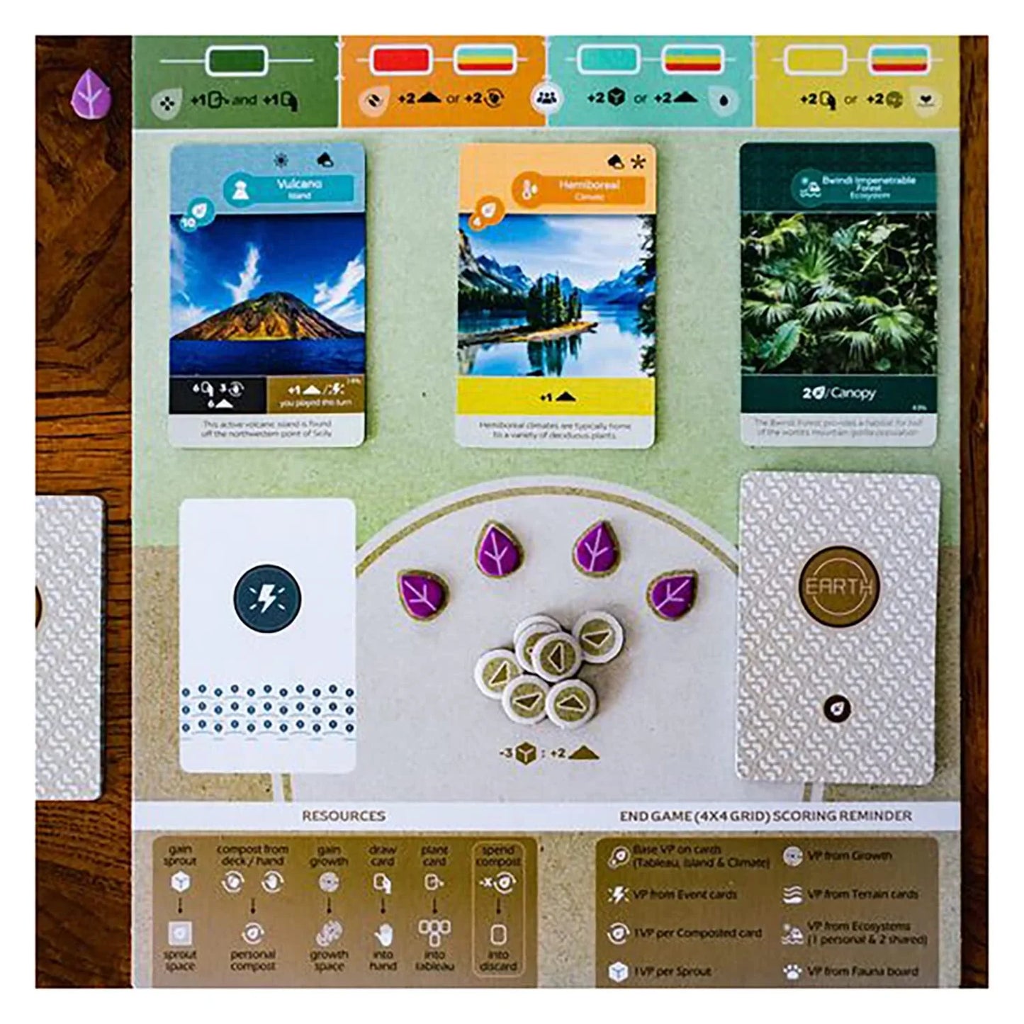 カードゲーム Earth アース 自然の摂理を再現する戦略カードゲーム 地球の驚くべき生態系を再現して育てる 多彩なカードと美しいアートワークで楽しむ環境テーマ ボードゲーム プレイ人数一から五人対象年齢十三歳以上 