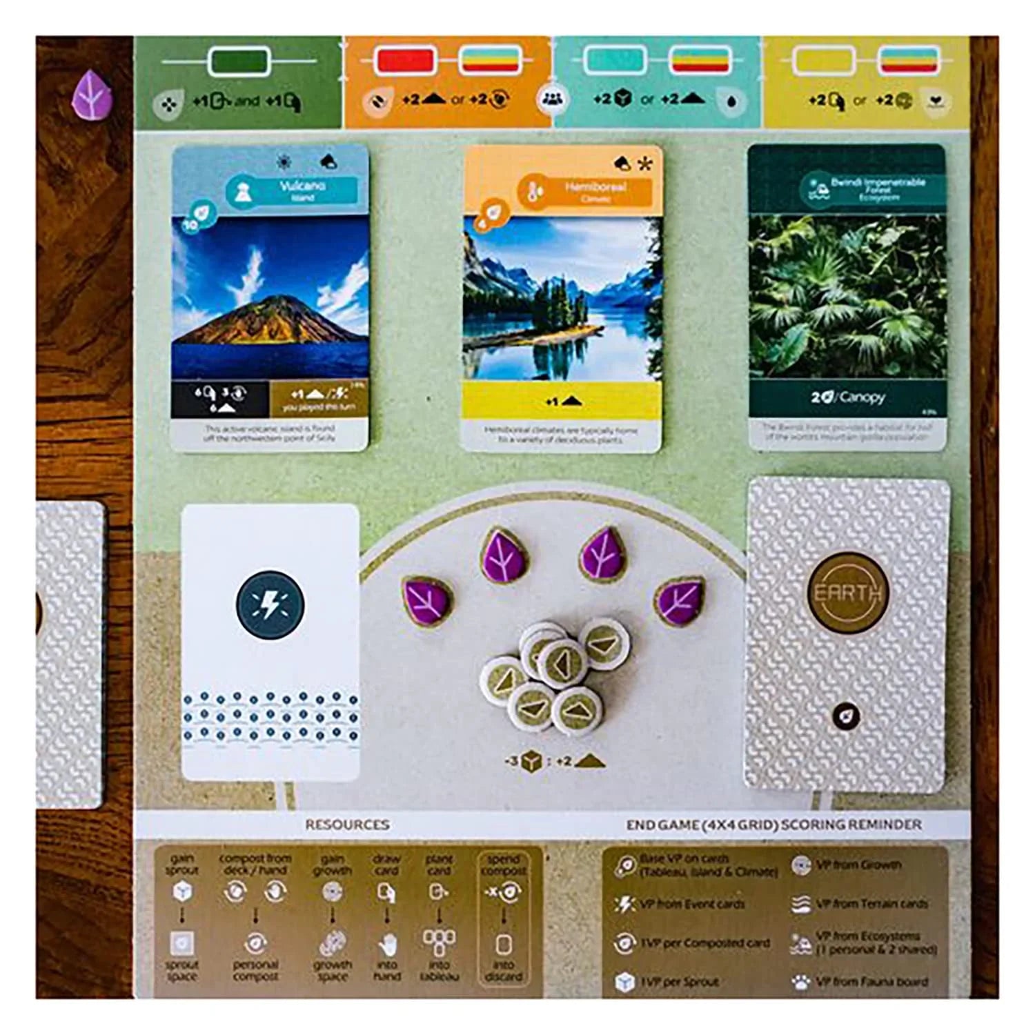 カードゲーム Earth アース 自然の摂理を再現する戦略カードゲーム 地球の驚くべき生態系を再現して育てる 多彩なカードと美しいアートワークで楽しむ環境テーマ ボードゲーム プレイ人数一から五人対象年齢十三歳以上 
