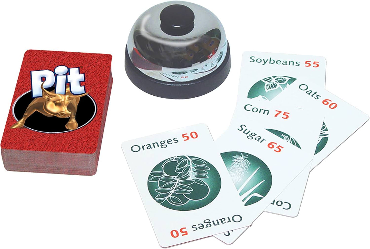 ボードゲーム ピットデラックス ピット 伝統ある取引ゲーム 銀色のベル付き ブルカードベアカード同梱 7歳以上対象 3ー8人対応 スピード感あふれる交渉カードゲーム 100年以上愛され続ける取引所モチーフの決定版 英語版 日本語説明書なし