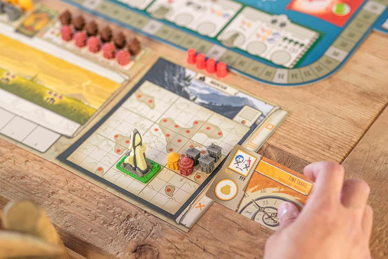 ボードゲーム Tapestry タペストリー Stonemaier Games 文明構築 歴史ゲーム 4つの進歩トラック 軍事 科学 探検 テクノロジー 資源 管理 戦略的 発展 栄光の文明 創造 コマ 配置 フィギュア ランドマーク コンポーネント
