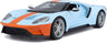 ダイキャストモデルカー Maisto フォードGT 2017モデル 1/18スケール 精密再現 レーシングカー ブルーオレンジボディ アクティブスポイラー可変式リアウイング セラミックブレーキ 20インチホイール搭載