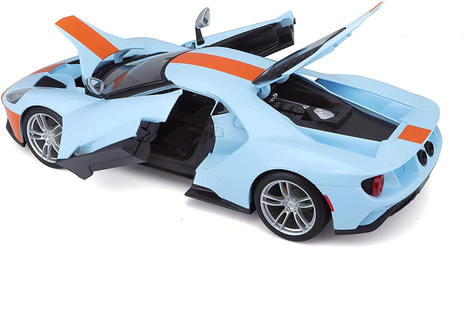 ミニカー フォード GT 2017 Maisto マイスト 1/18 スケール ダイキャストモデル スーパーカー レーシングカー アメリカ車 高級 精密再現 V6エコブースト 647馬力 カーボンファイバー アクティブスポイラー 模型 - Trade Center