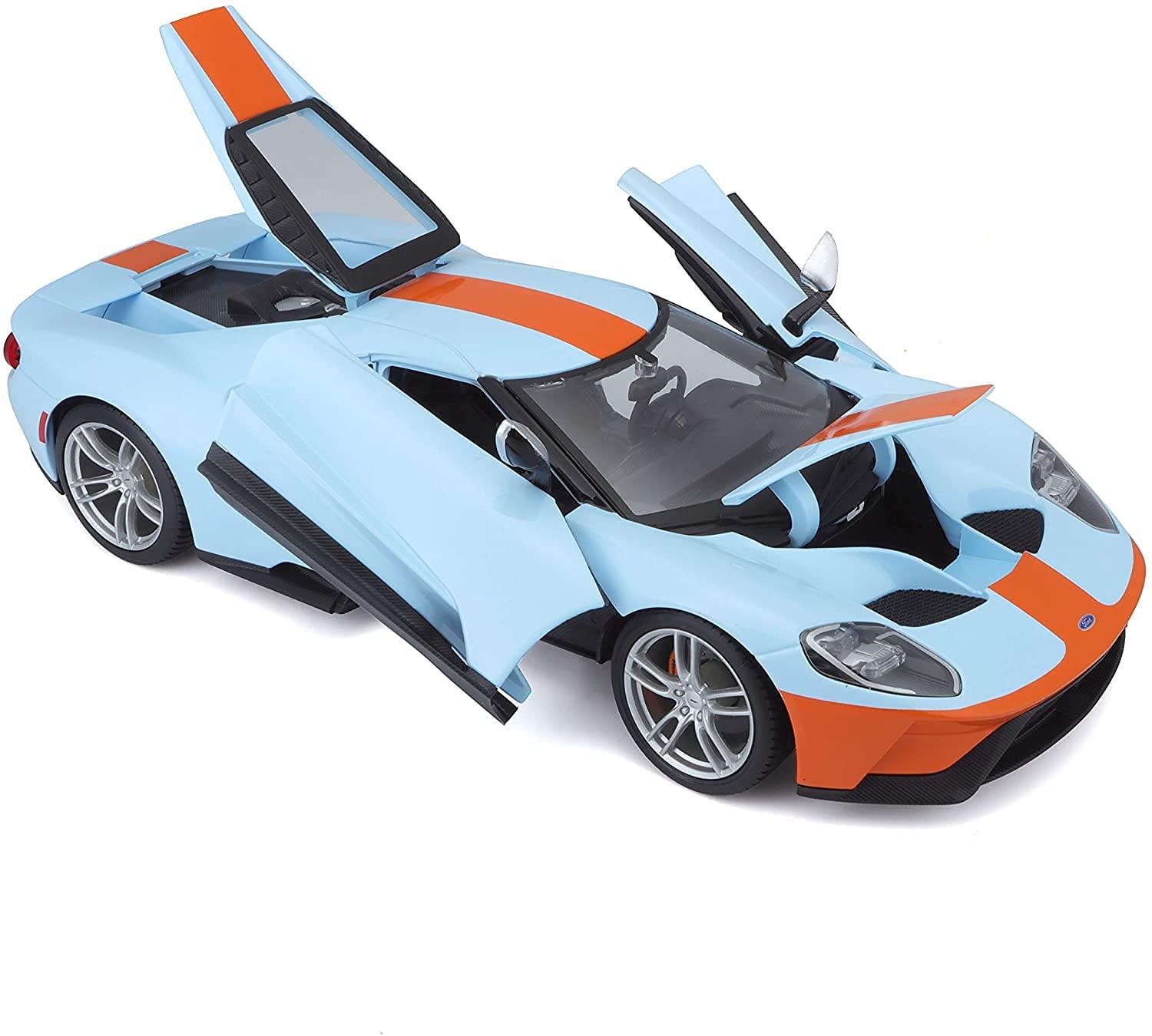 ミニカー フォード GT 2017 Maisto マイスト 1/18 スケール ダイキャストモデル スーパーカー レーシングカー アメリカ車 高級 精密再現 V6エコブースト 647馬力 カーボンファイバー アクティブスポイラー 模型 - Trade Center