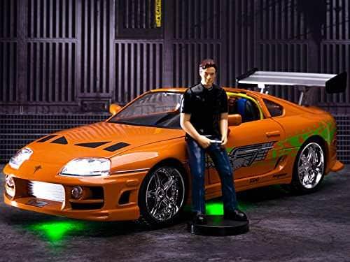 アウトレット品 ミニカーモデル ワイルドスピード 1995年式トヨタ スープラ ブライアンオコナー メタリックボディ 1 18スケール 点灯ヘッドライト テールランプ エンジンクロームパーツ 精密配線 映画再現 コレクション向け クールデザイン 限定仕様