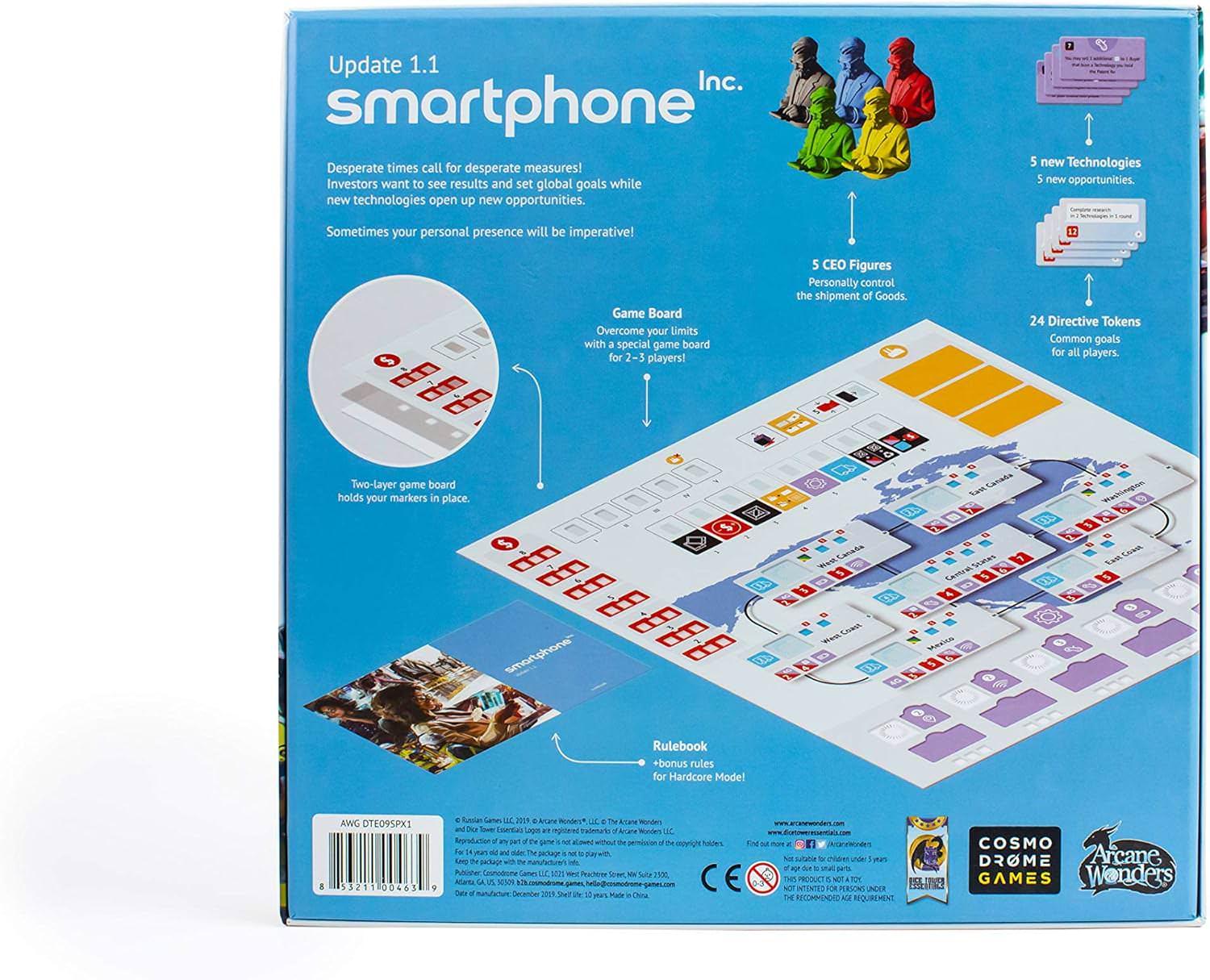 ボードゲーム Smartphone Inc Update 1.1 Expansion Arcane Wonders 戦略 経済産業 製造 CEOミニチュア 新技術モジュール ハードコアモード 2 ー3人用ボードモジュール ディレクティブモジュール アクションキュー
