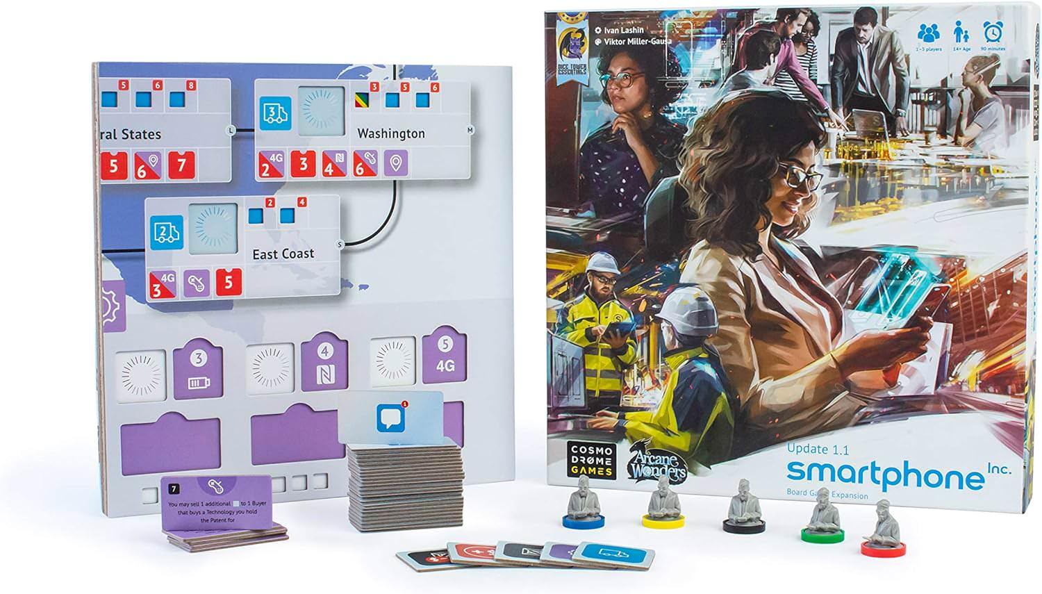 ボードゲーム Smartphone Inc Update 1.1 Expansion Arcane Wonders 戦略 経済産業 製造 CEOミニチュア 新技術モジュール ハードコアモード 2 ー3人用ボードモジュール ディレクティブモジュール アクションキュー