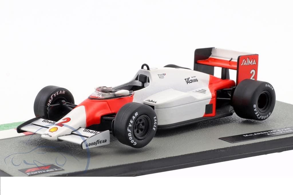 アウトレット品 ミニカー F1世界選手権 アランプロスト 1985年優勝 マクラーレン MP4/2B TAGターボエンジン カーボンファイバーモノコックシャシー 1/43スケールモデル 精巧再現 コレクター必携 プロストファンドライビングスキル空力性能追求
