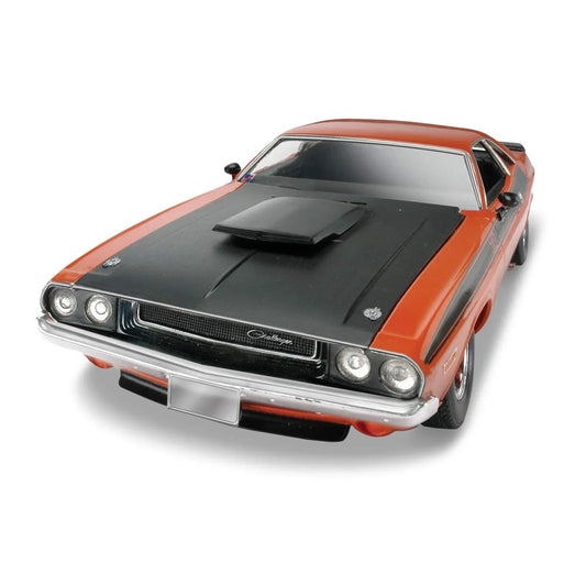 プラモデル 1970年 ダッジ チャレンジャー T/A Revell 12596 アメリカン マッスルカー 1 24スケール 2in1 精密モデルキット 高品質パーツ クロームメッキ ブラックタイヤ インテリア再現