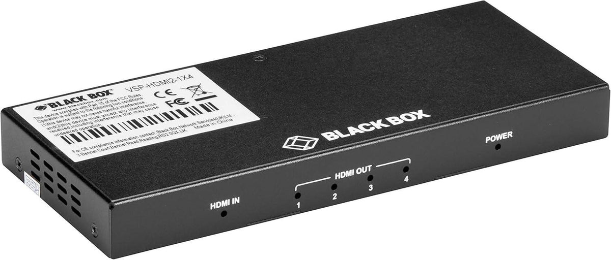 ブラックボックス HDMIスプリッター【1つの映像を4画面へ同時出力】4K