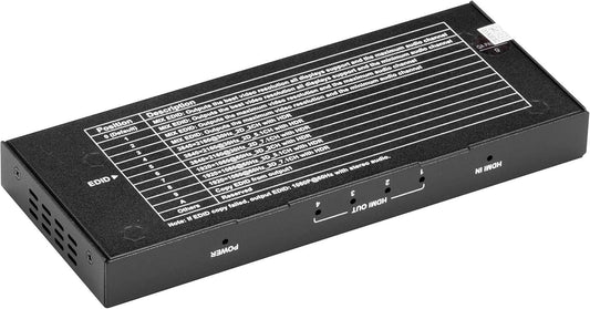 HDMI分配器 Black Box VSP-HDMI2-1X4 4K HDMI 2.0対応 最大4画面出力 高画質高音質 60Hz 8bit 4:4:4対応 高帯域18Gbps HDR対応 ワイド21:9対応 Dolby TrueHD DTS HD 7.1ch PCM対応 ロッキングHDMIコネクタ搭載 軽量省スペース設計