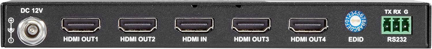 HDMI分配器 Black Box VSP-HDMI2-1X4 4K HDMI 2.0対応 最大4画面出力 高画質高音質 60Hz 8bit 4:4:4対応 高帯域18Gbps HDR対応 ワイド21:9対応 Dolby TrueHD DTS HD 7.1ch PCM対応 ロッキングHDMIコネクタ搭載 軽量省スペース設計