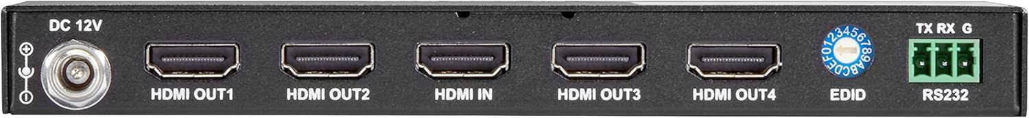 HDMI分配器 Black Box VSP-HDMI2-1X4 4K HDMI 2.0対応 最大4画面出力 高画質高音質 60Hz 8bit 4:4:4対応 高帯域18Gbps HDR対応 ワイド21:9対応 Dolby TrueHD DTS HD 7.1ch PCM対応 ロッキングHDMIコネクタ搭載 軽量省スペース設計