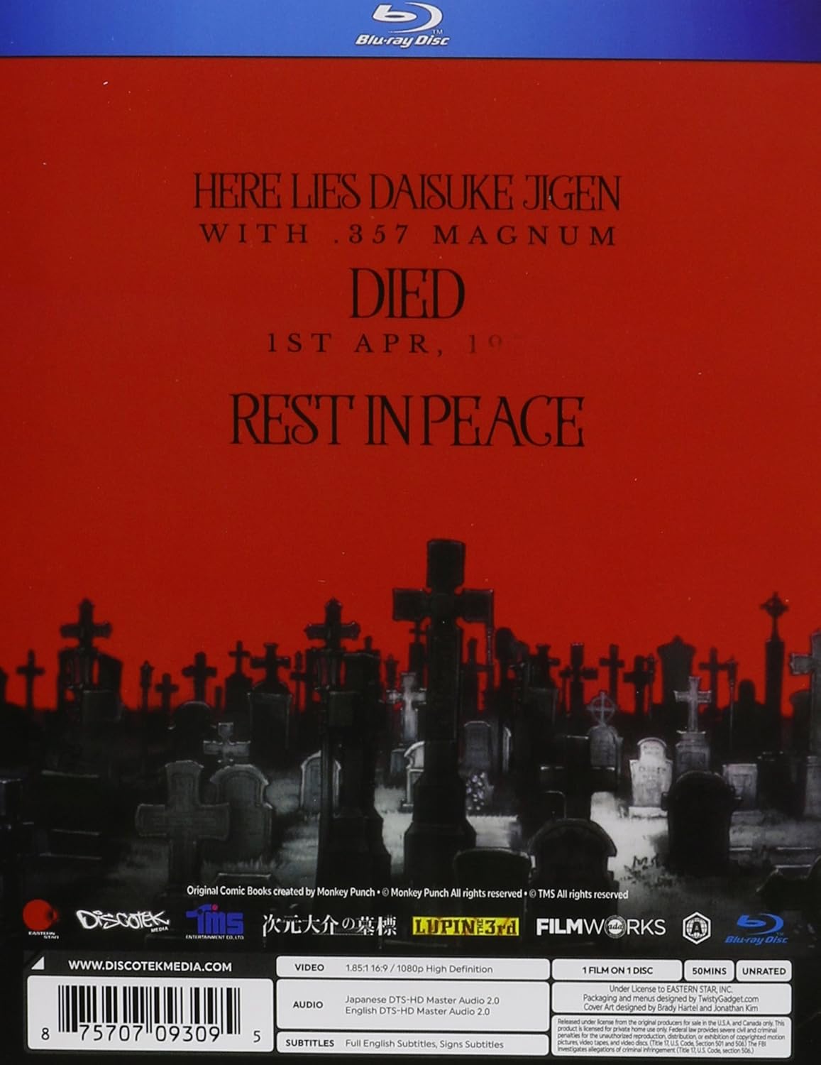 アニメ ブルーレイ LUPIN THE IIIRD 次元大介の墓標 ルパン三世 小池健監督 大人向けハードボイルド新作アニメーション緊迫した国際情勢舞台独特な作画スタイル高画質高音質映像美収録インサートソングエンディングテーマ Blu-ray 北米輸入版 Blu-ray