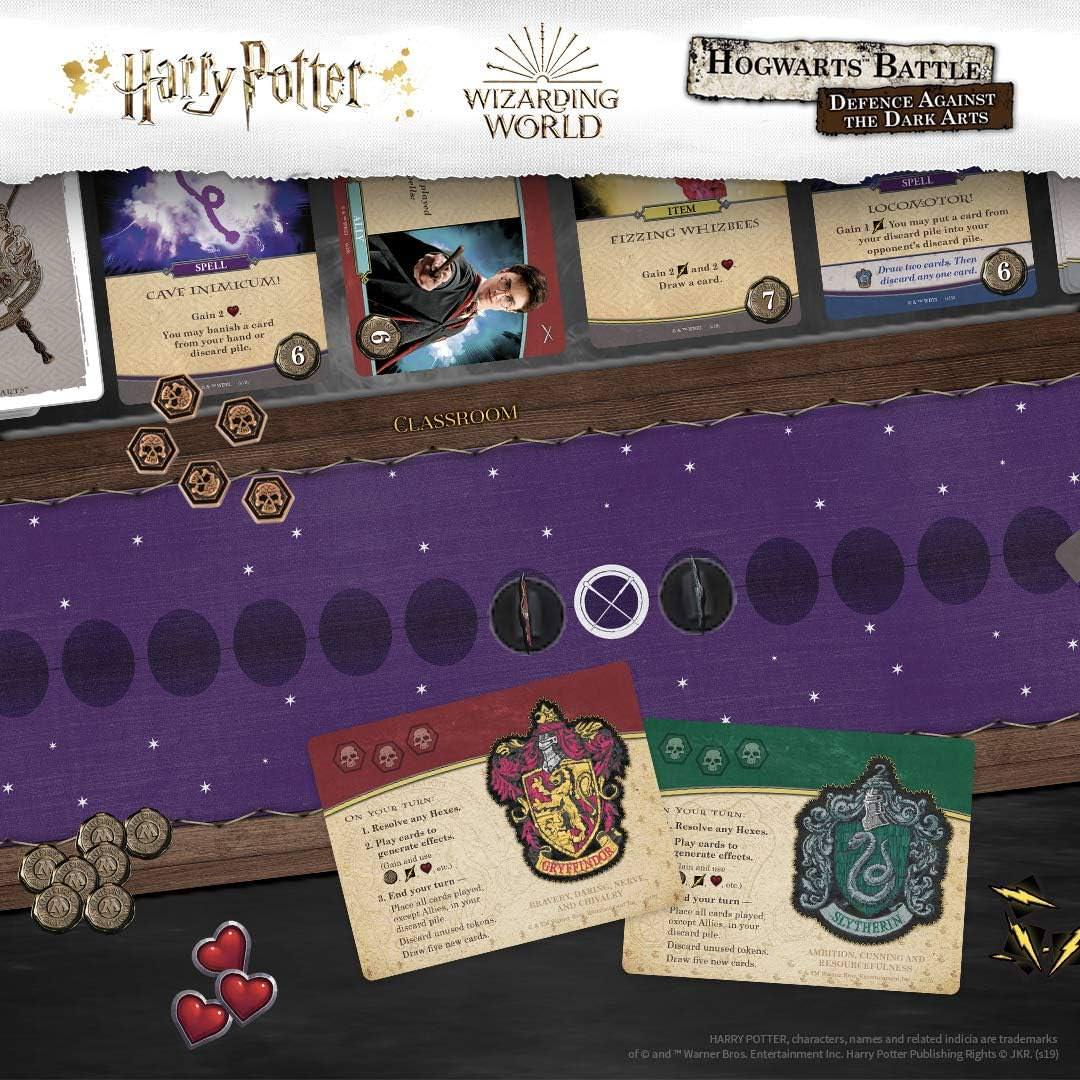 ボードゲーム ハリー・ポッター ホグワーツバトル：闇の魔術に対する防衛術 2人用対戦型デッキ構築ゲーム ホグワーツ魔法魔術学校 防御スキル向上 魔法の対決 スピーディーなゲーム展開 4つの寮選択 グリフィンドール スリザリン輸入英語版 - Trade Center