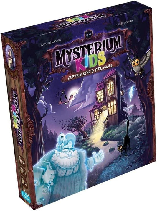 ボードゲーム Mysterium Kids Captain Echo Treasure アントニン ボッカラ イヴ ヒルシュフェルド オリヴィエ ダンシン 探索協力型 音の手がかり タンバリン演出 受賞歴多数 想像力集中力育成 世界評価定番 年齢六歳以上 英語版 日本語説明書なし