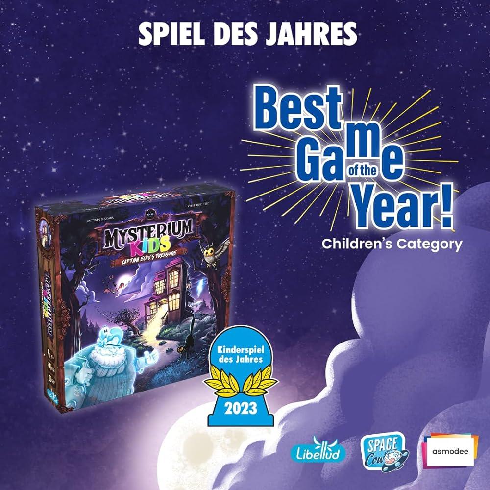ボードゲーム Mysterium Kids Captain Echo Treasure アントニン ボッカラ イヴ ヒルシュフェルド オリヴィエ ダンシン 探索協力型 音の手がかり タンバリン演出 受賞歴多数 想像力集中力育成 世界評価定番 年齢六歳以上 