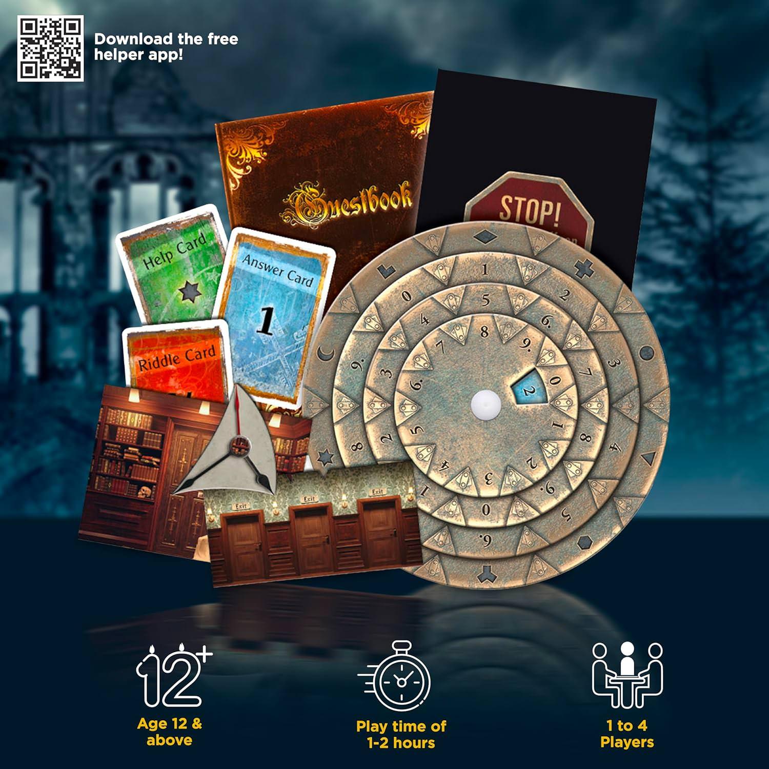 ボードゲーム EXIT The Game 不気味な屋敷 Thames Kosmos 謎解き 協力プレイ 最大4人 一度きりの特別体験 アナログ 脱出ゲーム パズル プレイ時間約1から2時間 難易度中級者向け 知的冒険 没入感 段階ヒント付き 