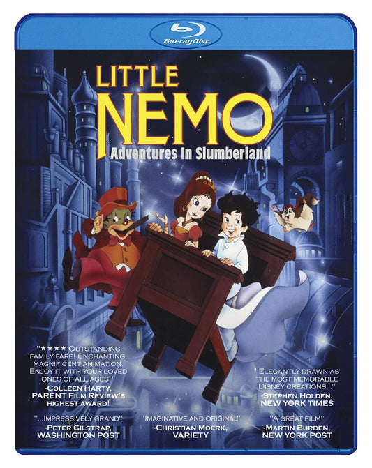 ブルーレイ リトル・ニモ 夢の国のアドベンチャー トムス・エンタテインメント 1989年制作 日米合作 アカデミー賞受賞 シャーマン・ブラザーズ音楽 高画質1080p 映像美 幻想的な夢の世界 金の鍵 王国後継者 冒険ファンタジー