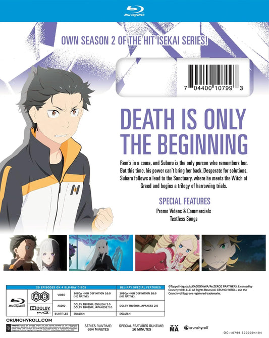 Blu-ray Re:ZERO Starting Life in Another World- Season 2 Blu-ray 高品質 映像1080p HDネイティブ 694分収録 26話から50話 全話セット 高画質 高音質 臨場感 テレビ放送超え 迫力画面 ワイドスクリーン 最適化 