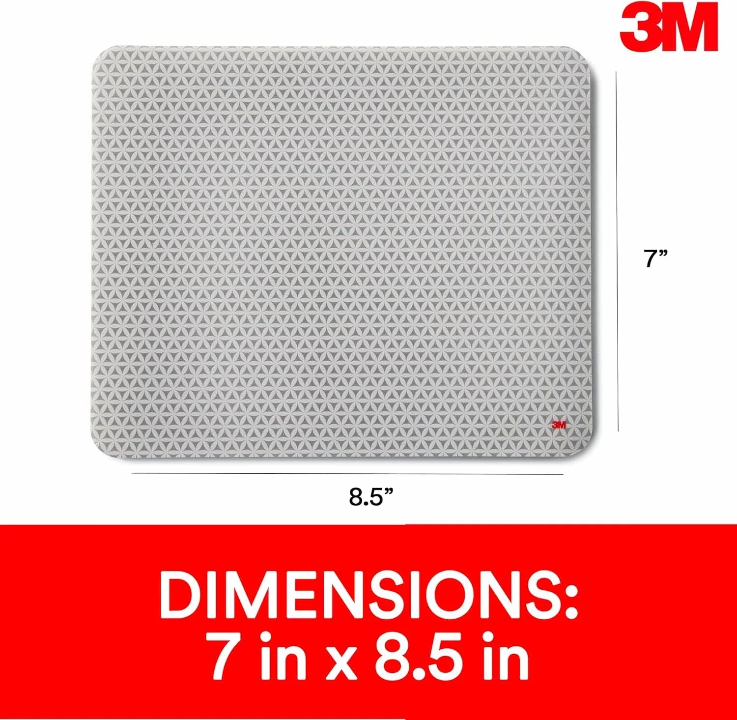 マウスパッド 3M Precision Adhesive Preciseテクノロジー バッテリー節約設計 超薄型 薄さ0.06インチ サイズ7インチ×8.5インチ グレー色 高精度マウス操作 高互換性 再剥離可能接着技術 携帯性良好 多様マウス対応 ビジネス向け