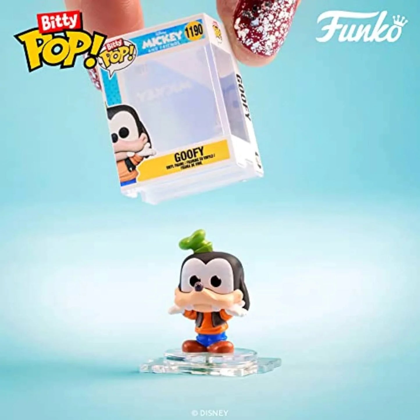 フィギュア ディズニー ミッキーマウス ミニーマウス プルート ミステリーフィギュア Funko Bitty POP 新シリーズ 小型 4パック 高品質 彩色 透明ハードアクリルケース 安定展示 積み重ね可能 ミニチュアコレクション