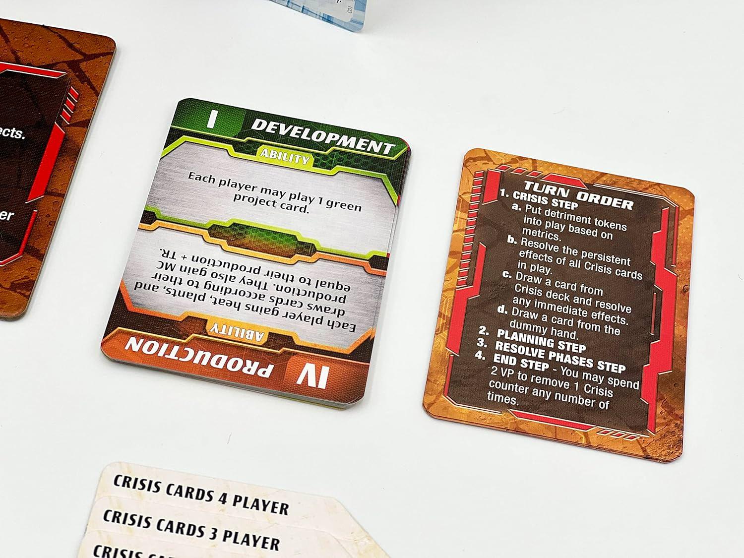 カードゲーム アレス・エクスペディション拡張 クライシス テラフォーミング・マーズ 協力型新モード 火星の危機に対処する戦略ゲーム 新企業4社追加 両面仕様火星ボード 1 ー 4人用 60分プレイ 輸入英語版 - Trade Center