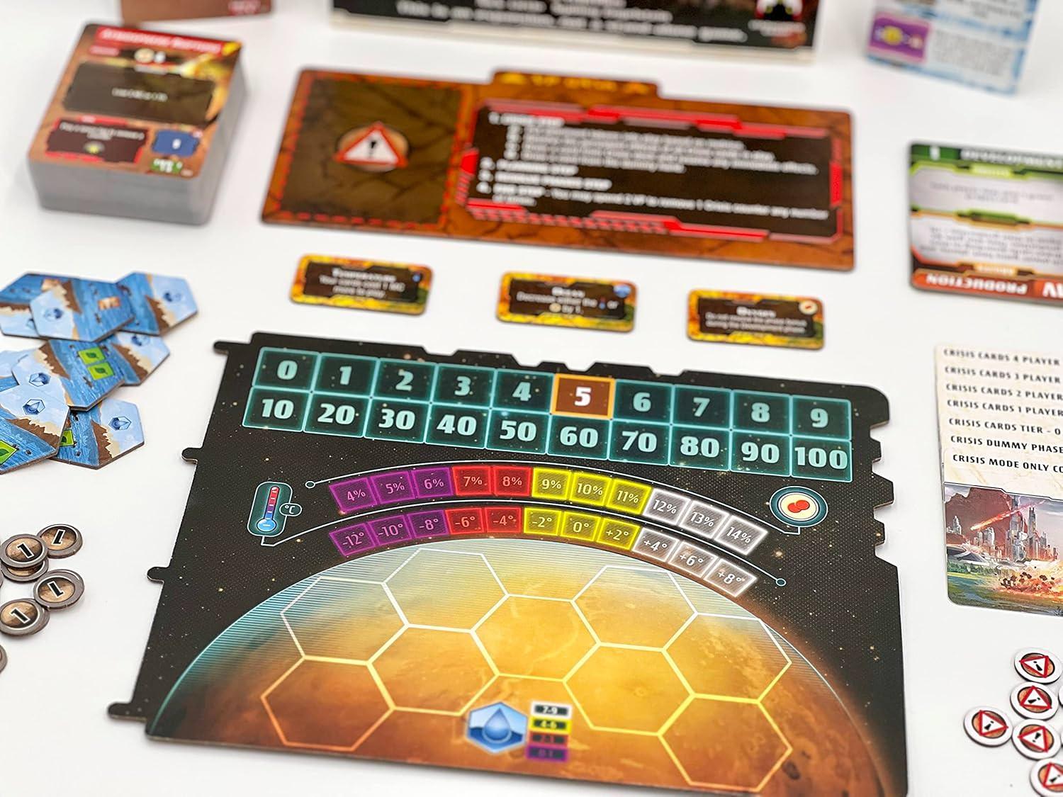 カードゲーム アレス・エクスペディション拡張 クライシス テラフォーミング・マーズ 協力型新モード 火星の危機に対処する戦略ゲーム 新企業4社追加 両面仕様火星ボード 1 ー 4人用 60分プレイ 輸入英語版 - Trade Center