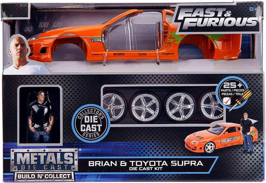 アウトレット品 プラモデル ワイルドスピード ブライアン ポールウォーカー スープラ セット 1 24 スケール 組み立て式 リアル造形 細部再現 映画シーン再現 ディスプレイ性高い コレクション向け 精巧フィギュア 映画ファン向け リアルモデル