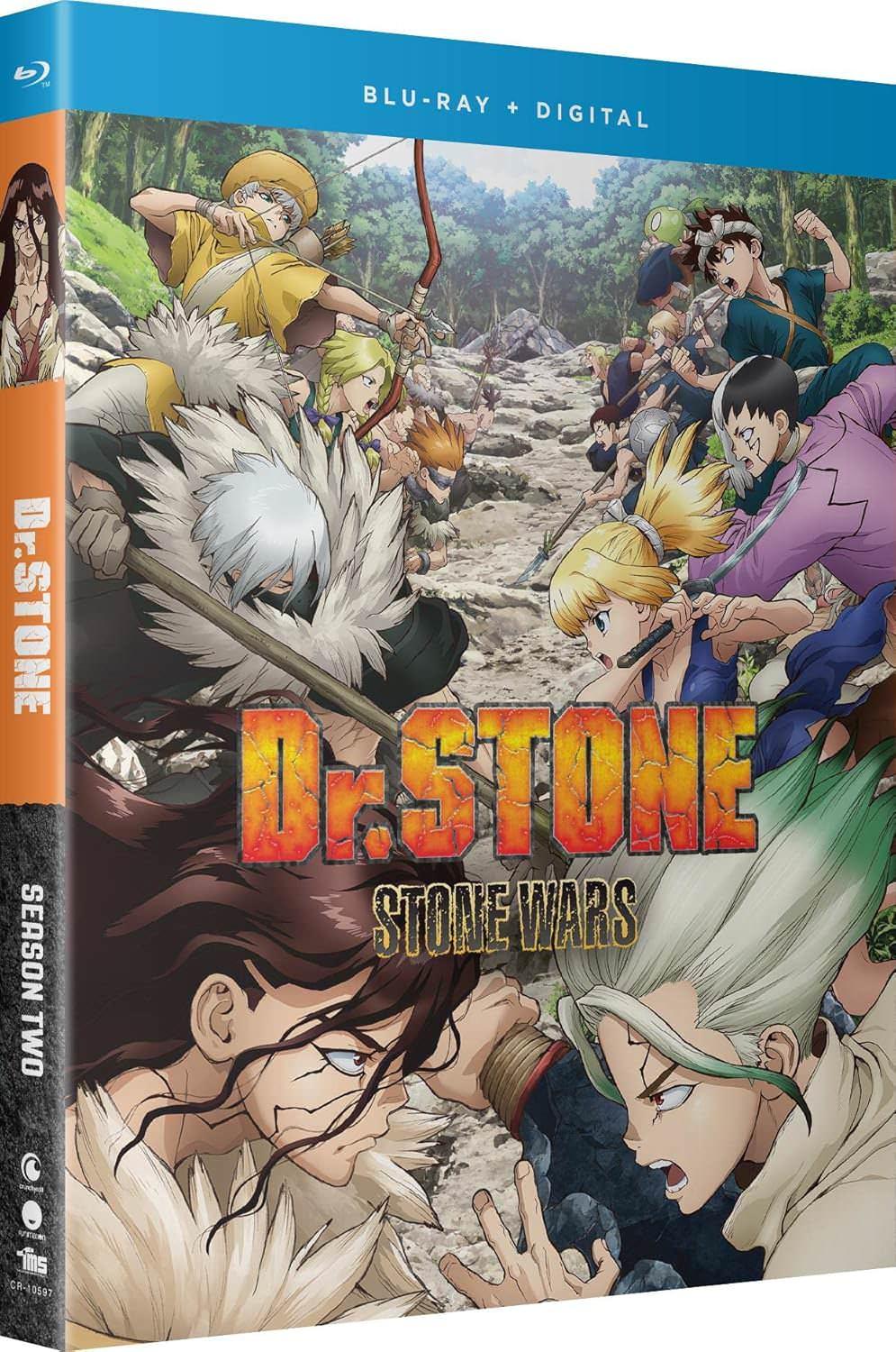 Blu-ray Dr. STONE 第2期 Stone Wars 全11話収録 科学王国 vs 武力帝国 千空率いる科学の力と獅子王司率いる武力帝国の対決 石の世界の命運を賭けた激闘 高画質1080p HD Native 16:9ワイドスクリーン 2枚組ディスク 約275分収録