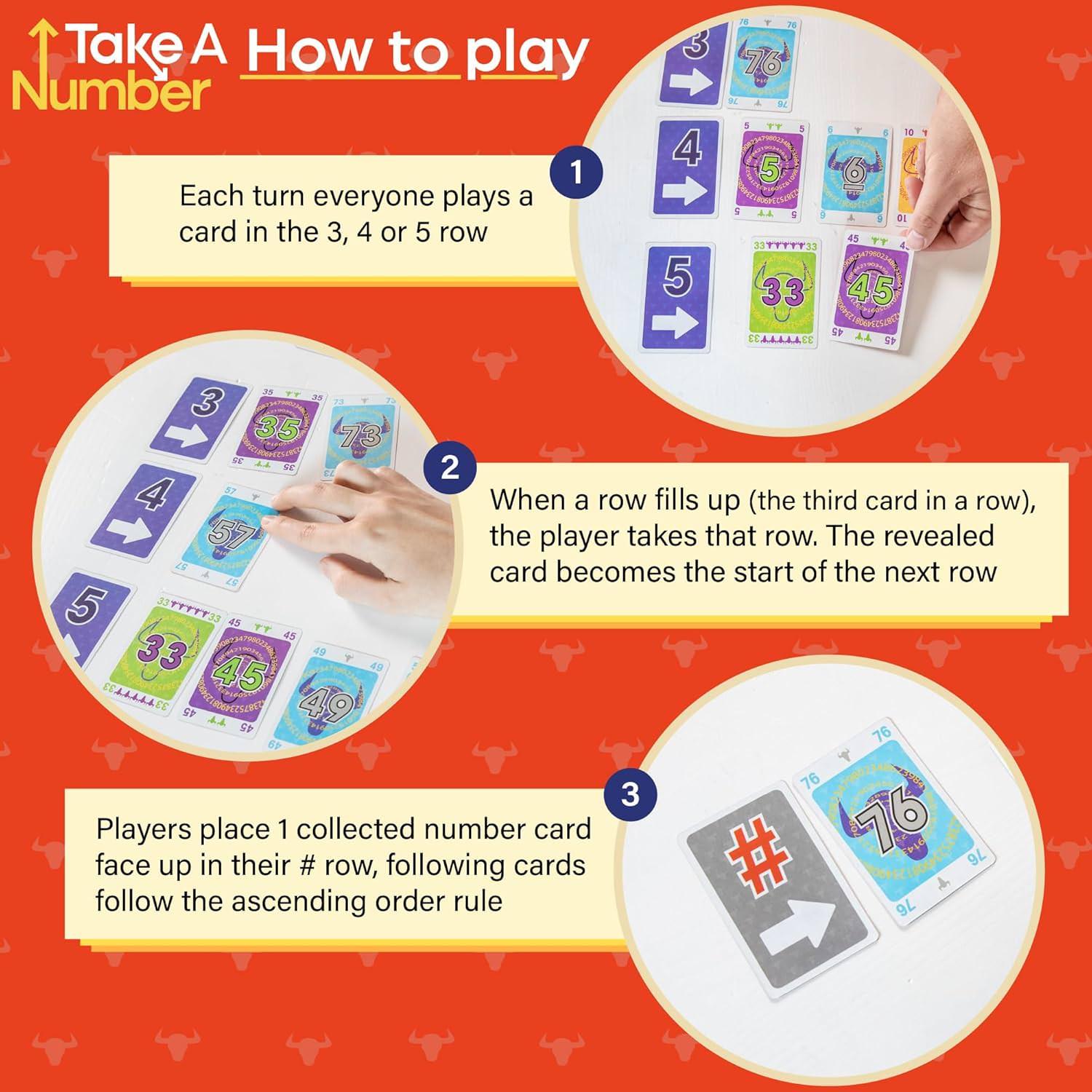 戦略カードゲーム Take 5/Take A Number Combo Pack 2つのゲームが1つになった特別セット シンプルなルールと奥深い戦略性 20年以上愛されるゲームシステム 2人から6人までプレイ可能 約60分で完結 10歳以上対象 輸入英語版 日本語説明書なし - Trade Center
