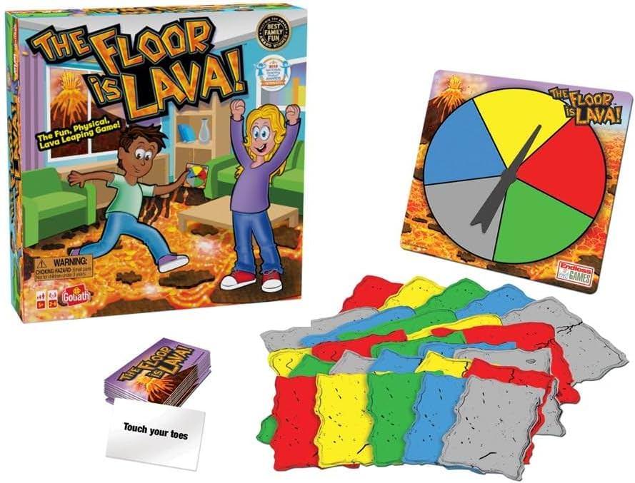 ボードゲーム The Floor is Lava フォーム製の安全な色付きピース 家族向けファミリーゲーム バランス感覚 運動能力 想像力 チームワーク向上 おうち時間向上 5歳以上 2から6人対応 大人子ども一緒に楽しめる イベント 