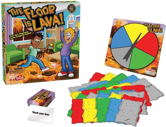 ボードゲーム The Floor is Lava フォーム製の安全な色付きピース 家族向けファミリーゲーム バランス感覚 運動能力 想像力 チームワーク向上 おうち時間向上 5歳以上 2から6人対応 大人子ども一緒に楽しめる イベント 