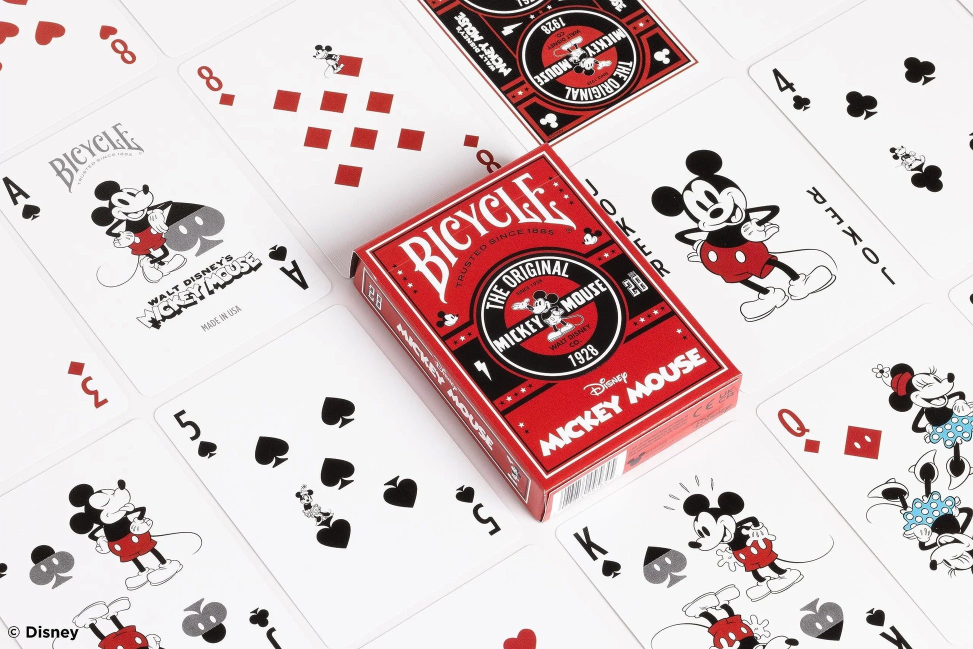 トランプ Bicycle Disney Classic Mickey Mouse Playing Cards ミッキーマウス エレガントデザイン 高品質 プレミアムフォイル加工 クラシックエアクッション仕様 世界的ブランド伝説のコラボレーション 