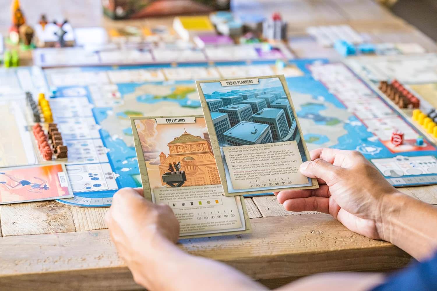 ボードゲーム Tapestry 戦略的文明発展ゲーム 科学 技術 探検 軍事 4つの発展トラック 塗装済ミニチュア18個 文明マット16枚 タペストリーカード43枚 カスタムサイコロ3個 1-5人用 90-120分 英語版 日本語説明書なし